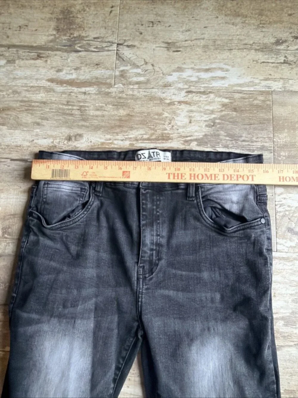 Premium Disaster DZTR Slim Fit Distressed Black Jeans Men’s 34x30